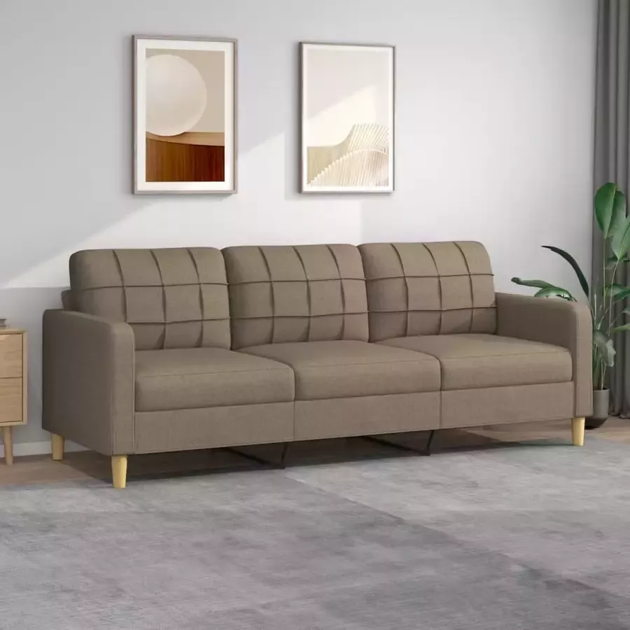 Furniture Limited Driezitsbank 210 cm stof taupe