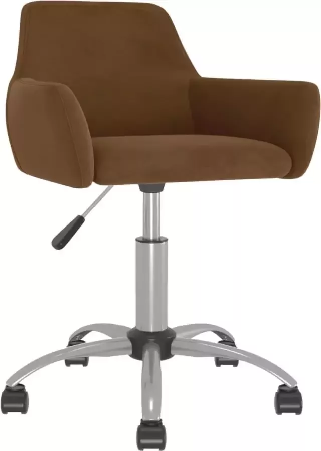 Furniture Limited Eetkamerstoel draaibaar fluweel bruin