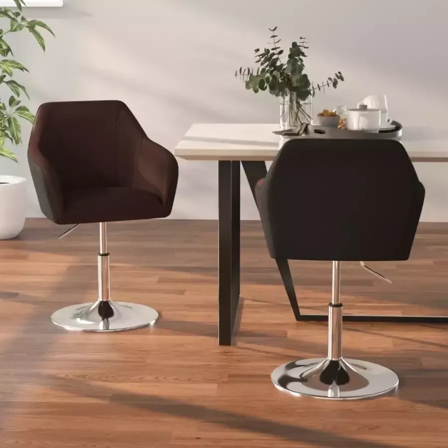 Furniture Limited Eetkamerstoelen 2 st kunstleer bruin