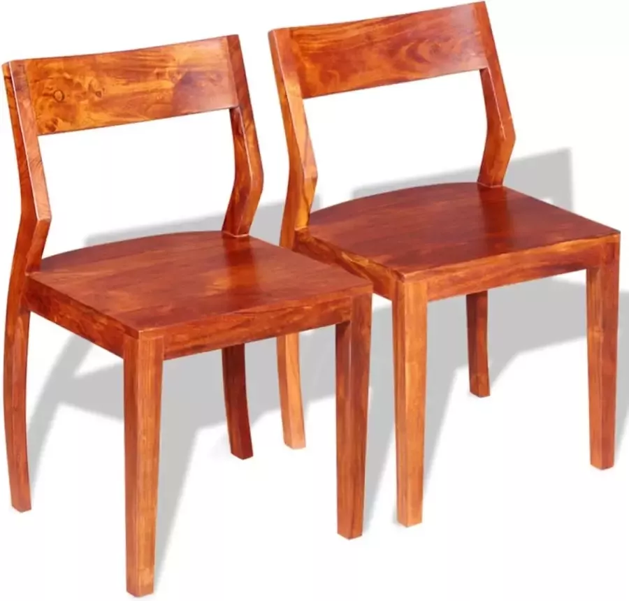 Furniture Limited Eetkamerstoelen 2 st massief acaciahout en sheesham