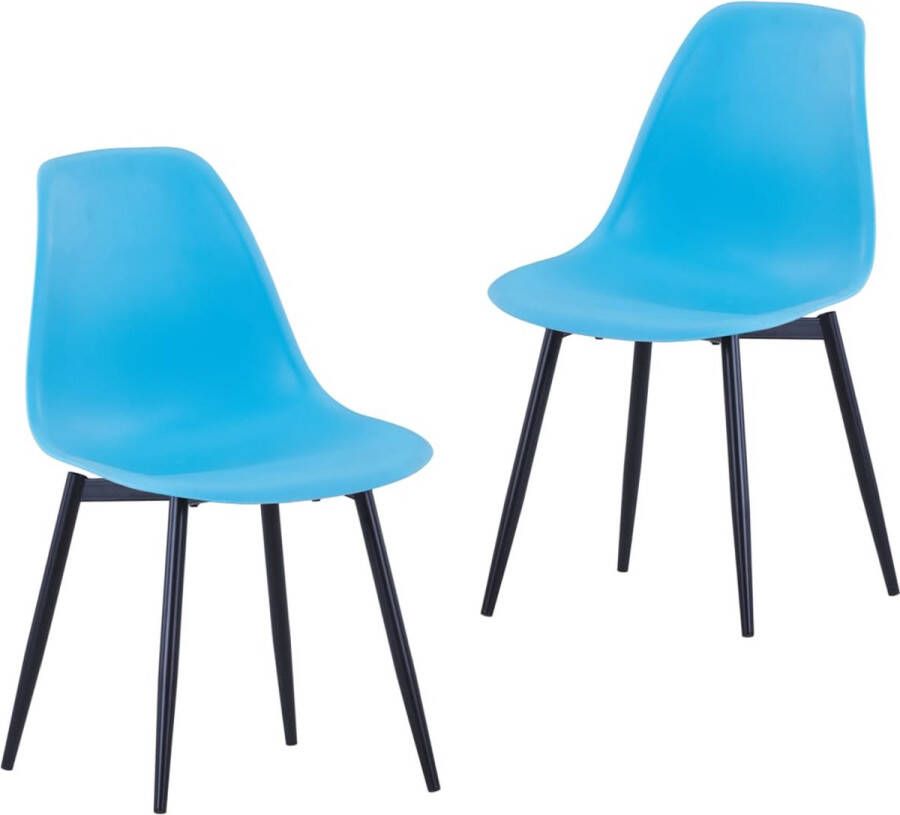 Furniture Limited Eetkamerstoelen 2 st PP blauw