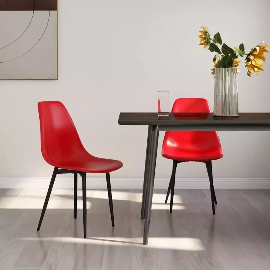 Furniture Limited Eetkamerstoelen 2 st PP rood