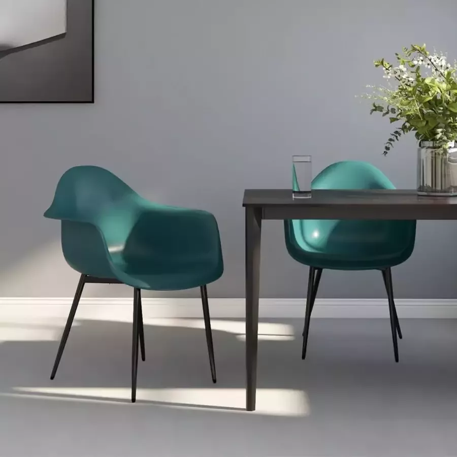Furniture Limited Eetkamerstoelen 2 st PP turquoise