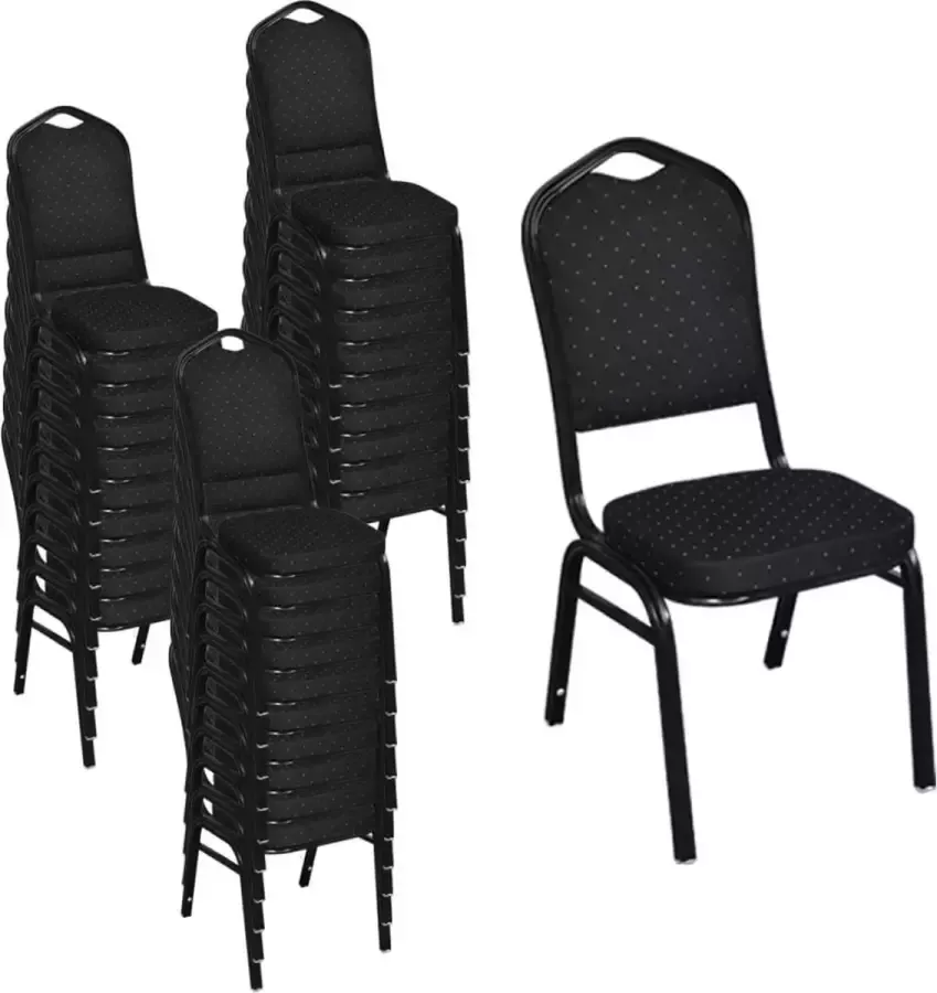 Furniture Limited Eetkamerstoelen 30 st stof zwart