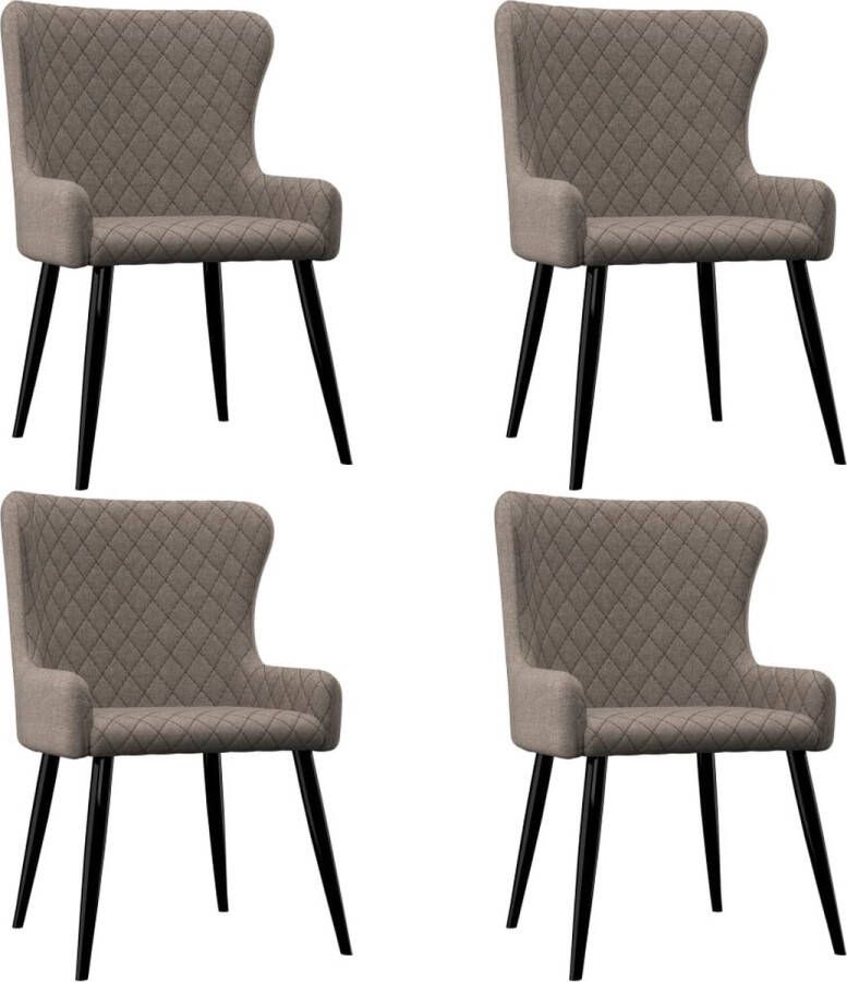 Furniture Limited Eetkamerstoelen 4 st draaibaar stof taupe