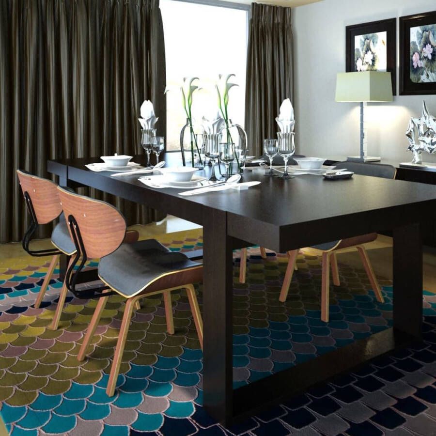 Furniture Limited Eetkamerstoelen 4 st gebogen hout en kunstleer