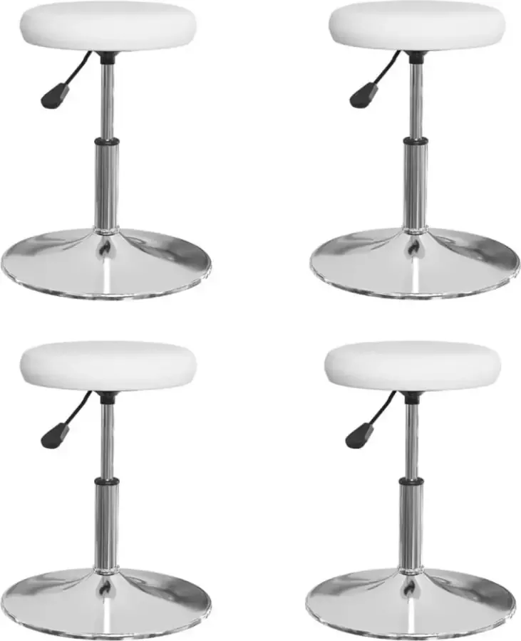 Furniture Limited Eetkamerstoelen 4 st kunstleer wit