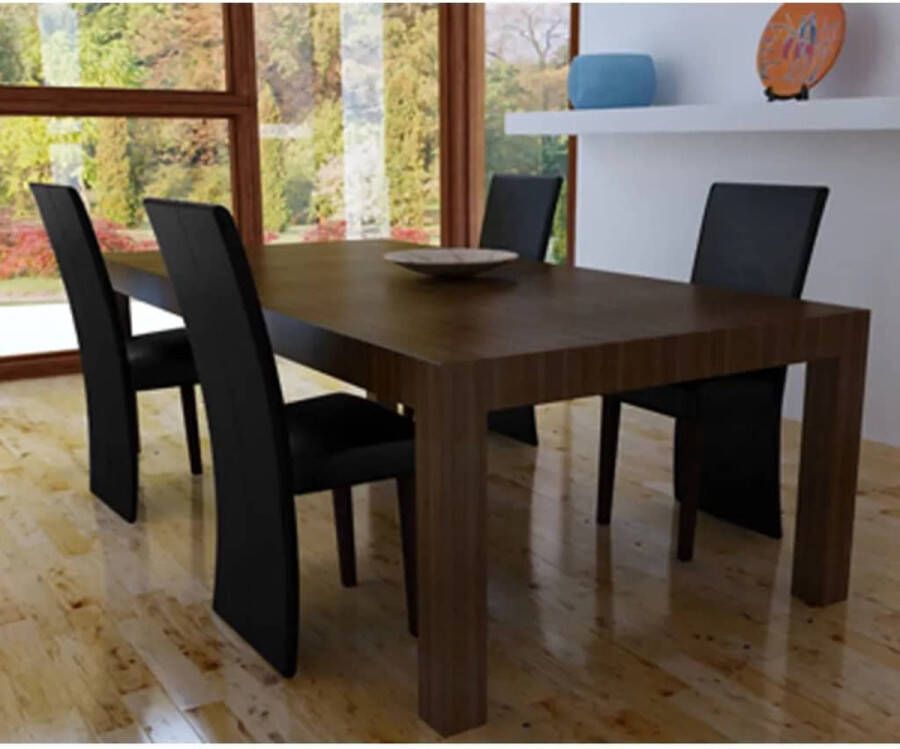 Furniture Limited Eetkamerstoelen 4 st kunstleer zwart