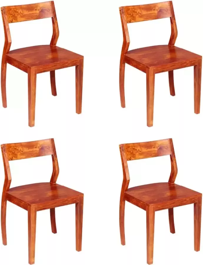 Furniture Limited Eetkamerstoelen 4 st massief acaciahout en sheesham