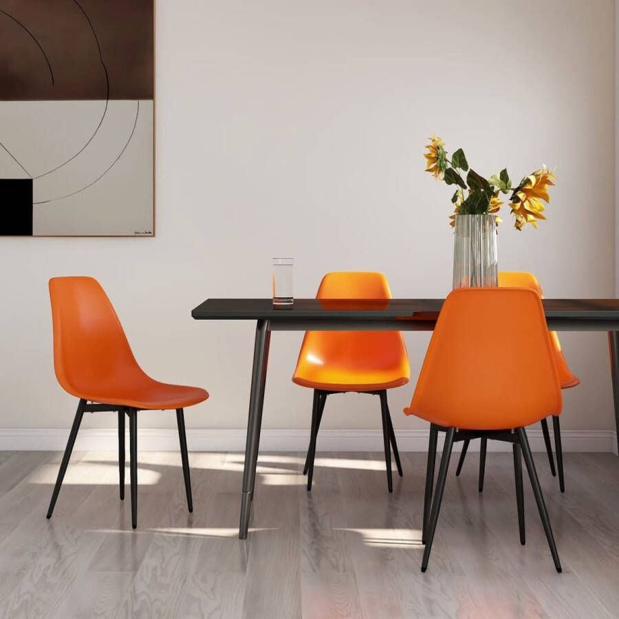 Furniture Limited Eetkamerstoelen 4 st PP oranje