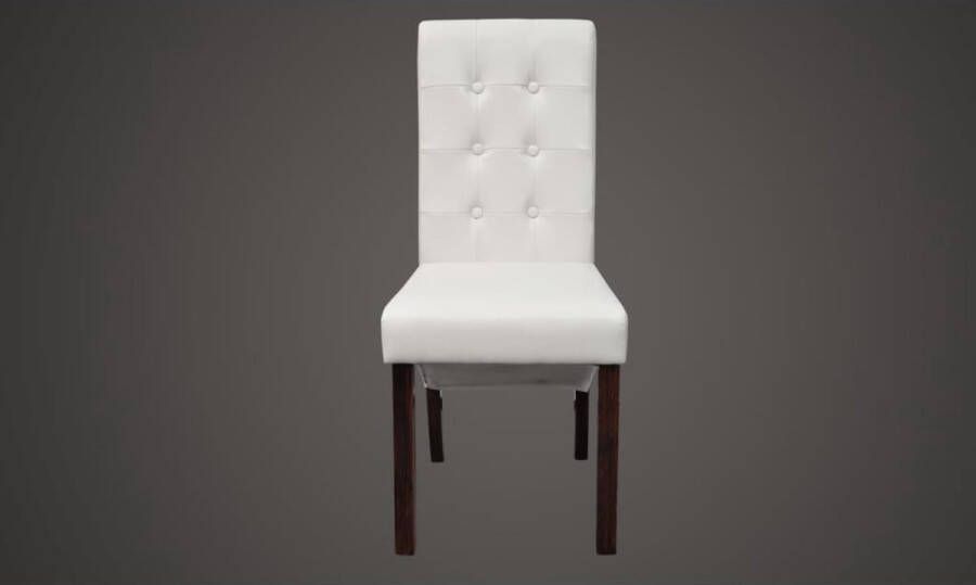 Furniture Limited Eetkamerstoelen 6 st kunstleer wit