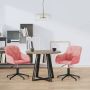 Furniture Limited Eetkamerstoelen draaibaar 2 st fluweel roze - Thumbnail 1