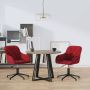 Furniture Limited Eetkamerstoelen draaibaar 2 st fluweel wijnrood - Thumbnail 1