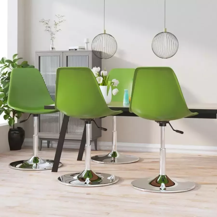 Furniture Limited Eetkamerstoelen draaibaar 4 st PP groen