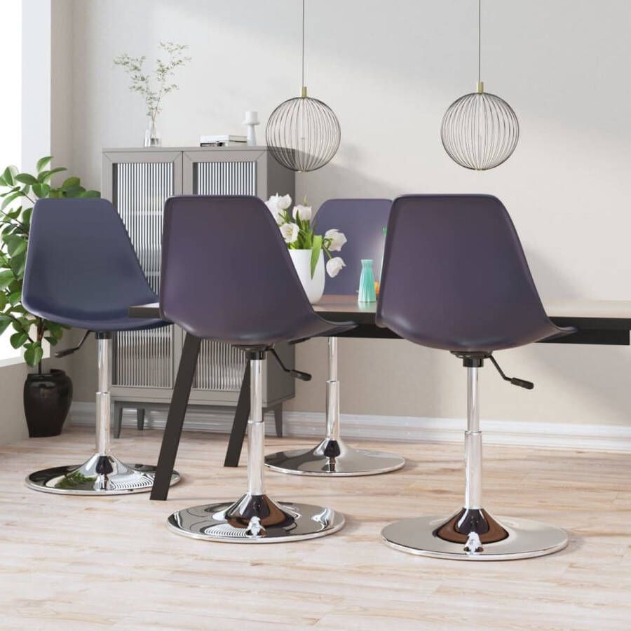 Furniture Limited Eetkamerstoelen draaibaar 4 st PP lila