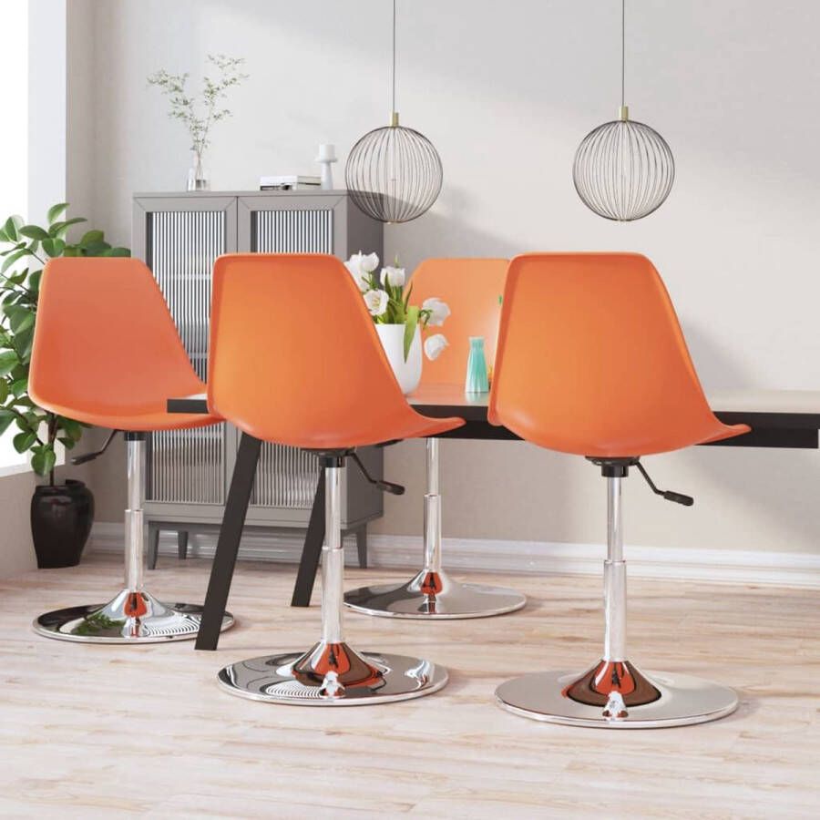 Furniture Limited Eetkamerstoelen draaibaar 4 st PP oranje