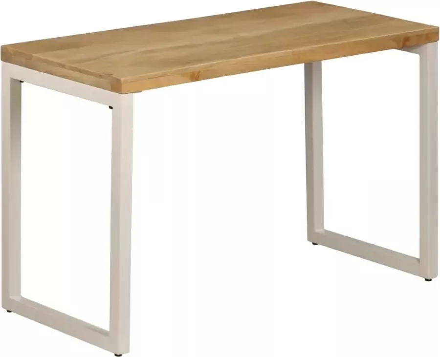 Furniture Limited Eettafel 115x55x76 cm massief mangohout en staal