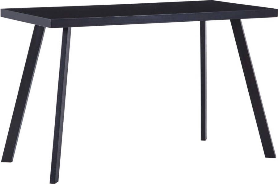 Furniture Limited Eettafel 120x60x75 cm gehard glas zwart