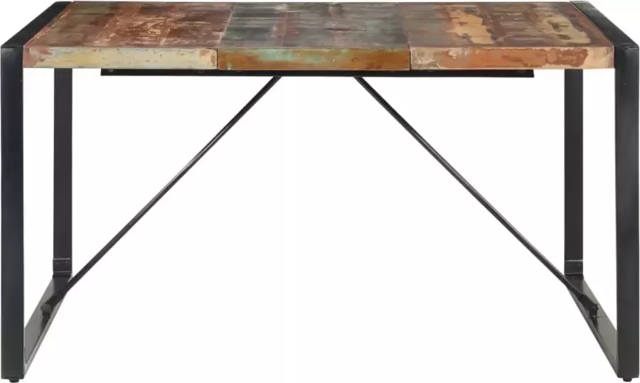 Furniture Limited Eettafel 140x140x75 cm massief gerecycled hout