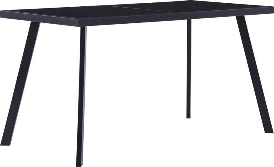 Furniture Limited Eettafel 140x70x75 cm gehard glas zwart