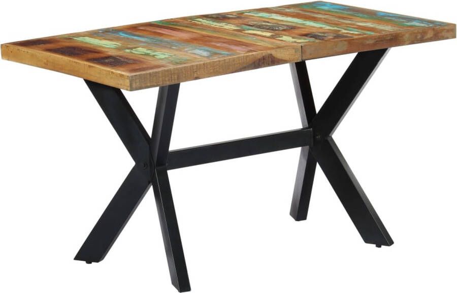 Furniture Limited Eettafel 140x70x75 cm massief gerecycled hout - Foto 2