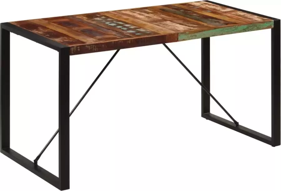 Furniture Limited Eettafel 140x70x75 cm massief gerecycled hout
