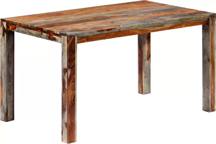 Furniture Limited Eettafel 140x70x76 cm massief sheeshamhout grijs