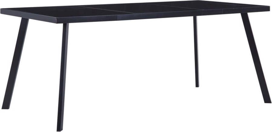 Furniture Limited Eettafel 160x80x75 cm gehard glas zwart