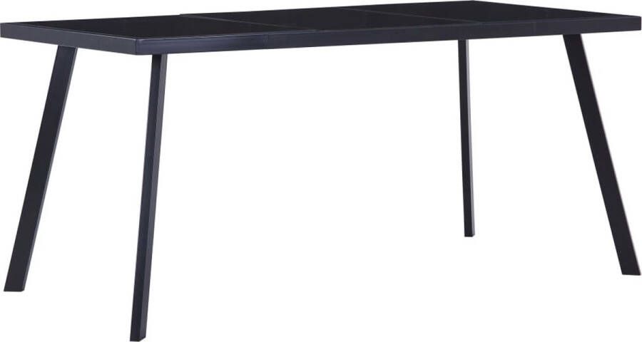 Furniture Limited Eettafel 180x90x75 cm gehard glas zwart