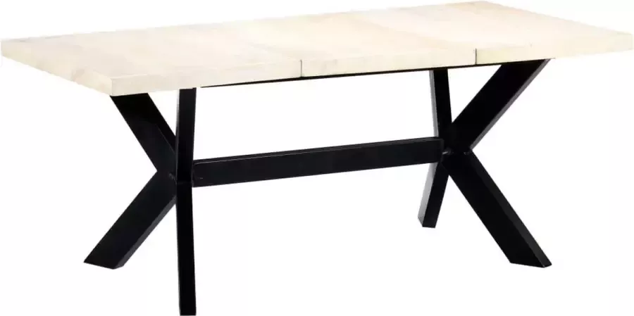 Furniture Limited Eettafel 180x90x75 cm massief mangohout wit