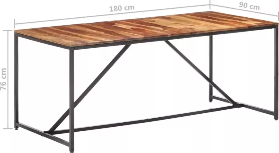 Furniture Limited Eettafel 180x90x76 cm massief sheeshamhout