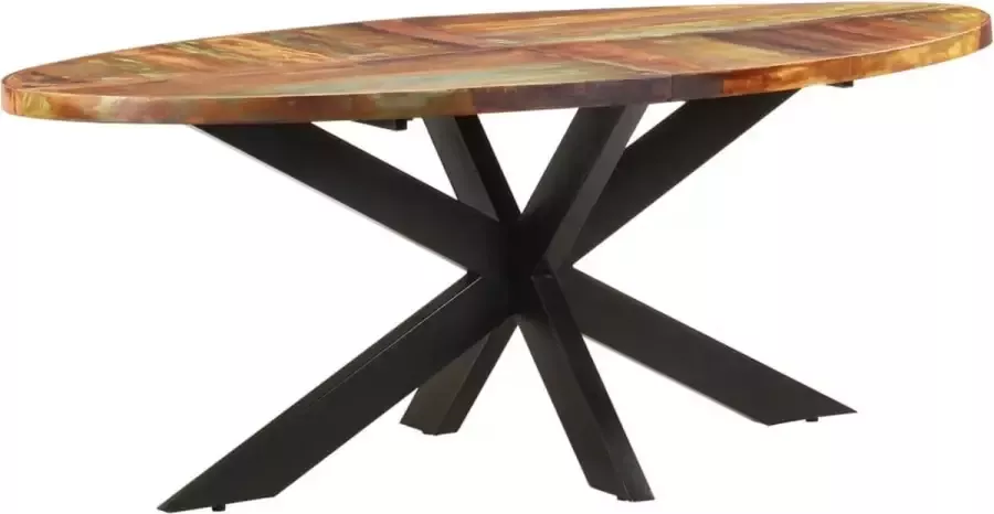 Furniture Limited Eettafel ovaal 200x100x75 cm massief gerecycled hout