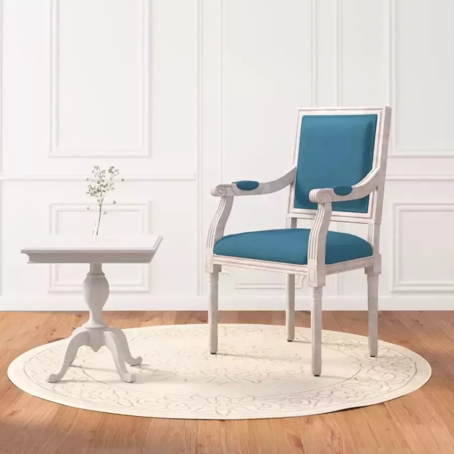 Furniture Limited Fauteuil 54x59x99 cm fluweel blauw