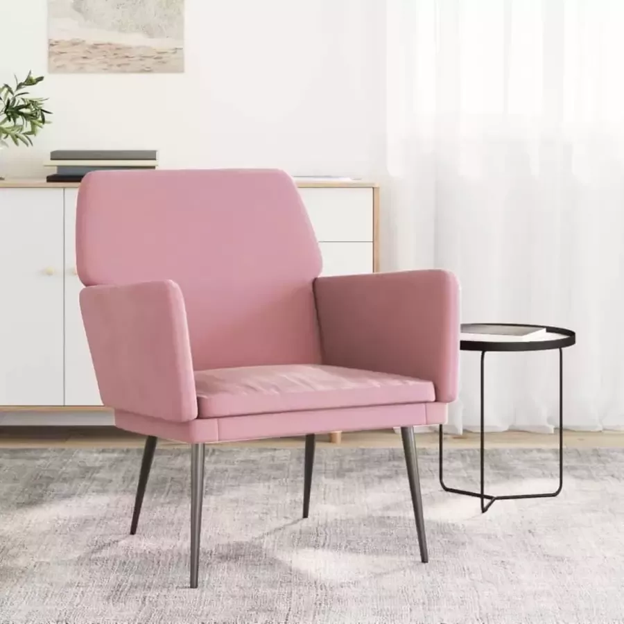 Furniture Limited Fauteuil 62x79x79 cm fluweel roze