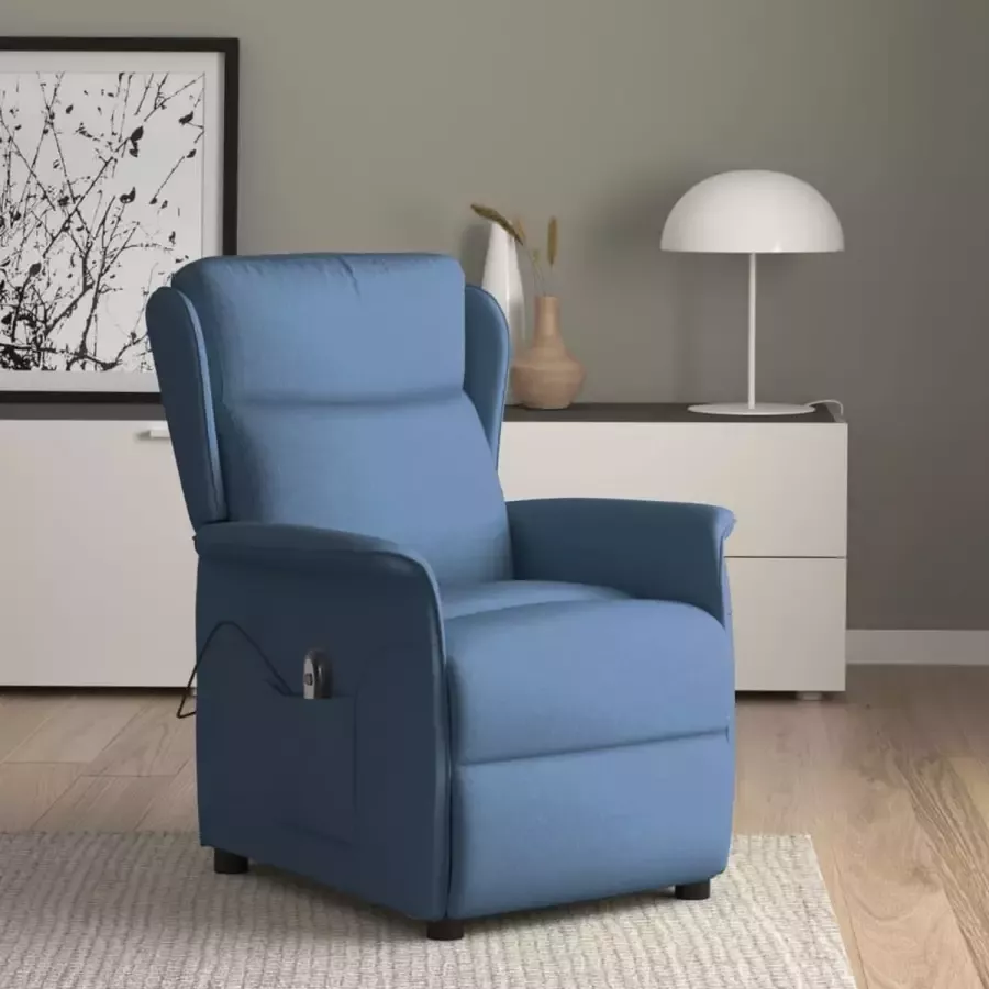 Furniture Limited Fauteuil elektrisch verstelbaar stof blauw