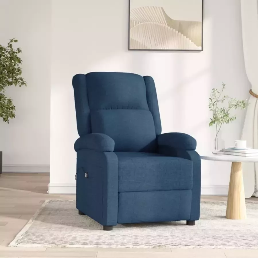 Furniture Limited Fauteuil elektrisch verstelbaar stof blauw