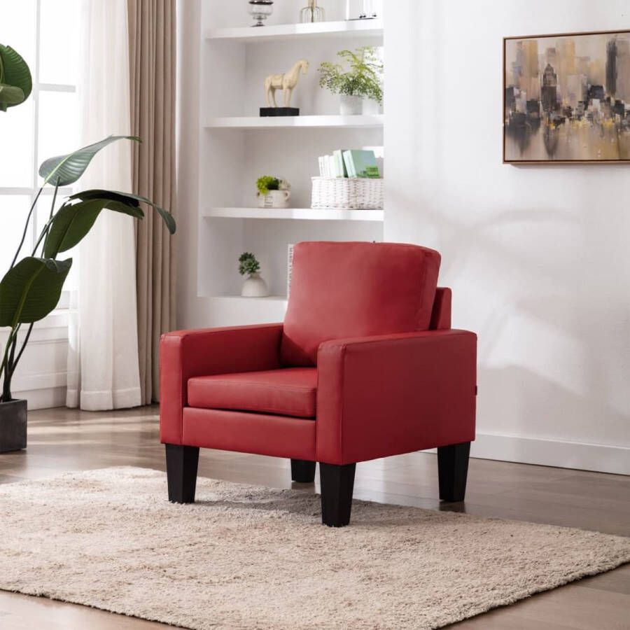 Furniture Limited Fauteuil kunstleer rood