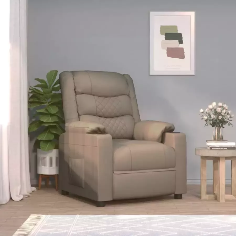 Furniture Limited Fauteuil verstelbaar kunstleer cappuccinokleurig