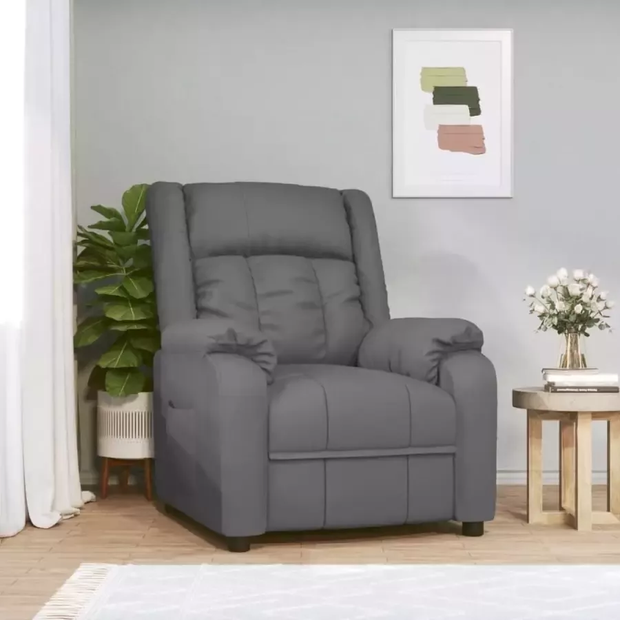 Furniture Limited Fauteuil verstelbaar kunstleer grijs