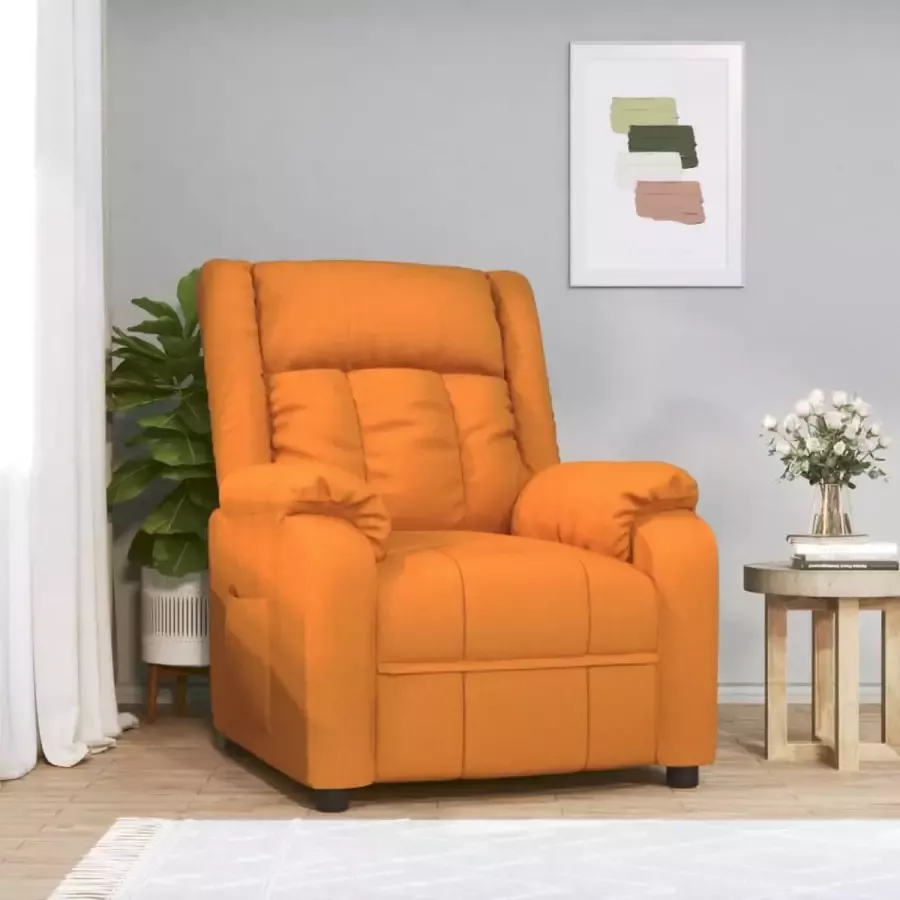 Furniture Limited Fauteuil verstelbaar stof donkergeel