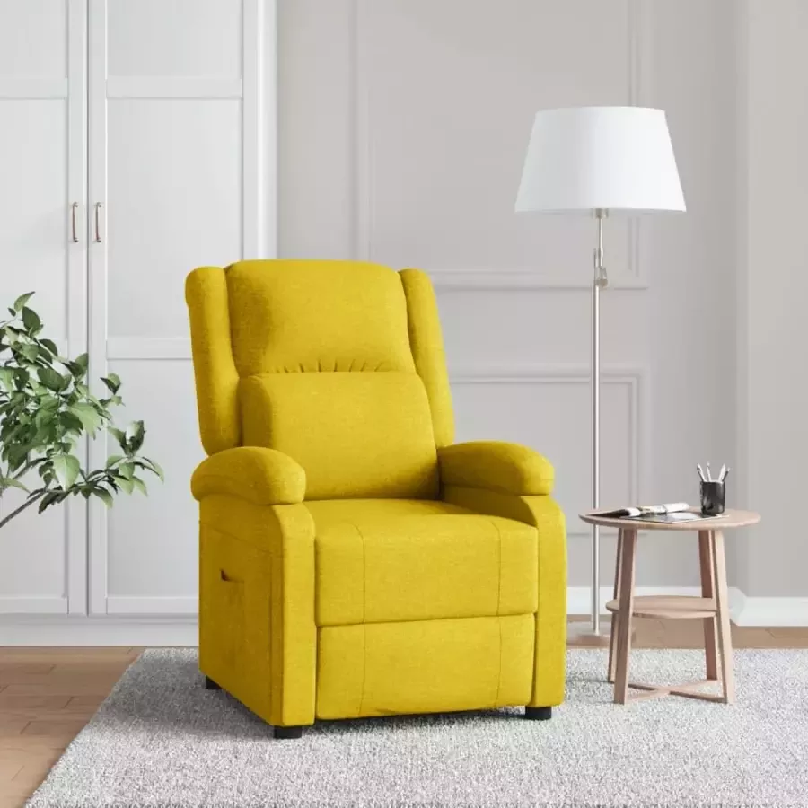 Furniture Limited Fauteuil verstelbaar stof geel