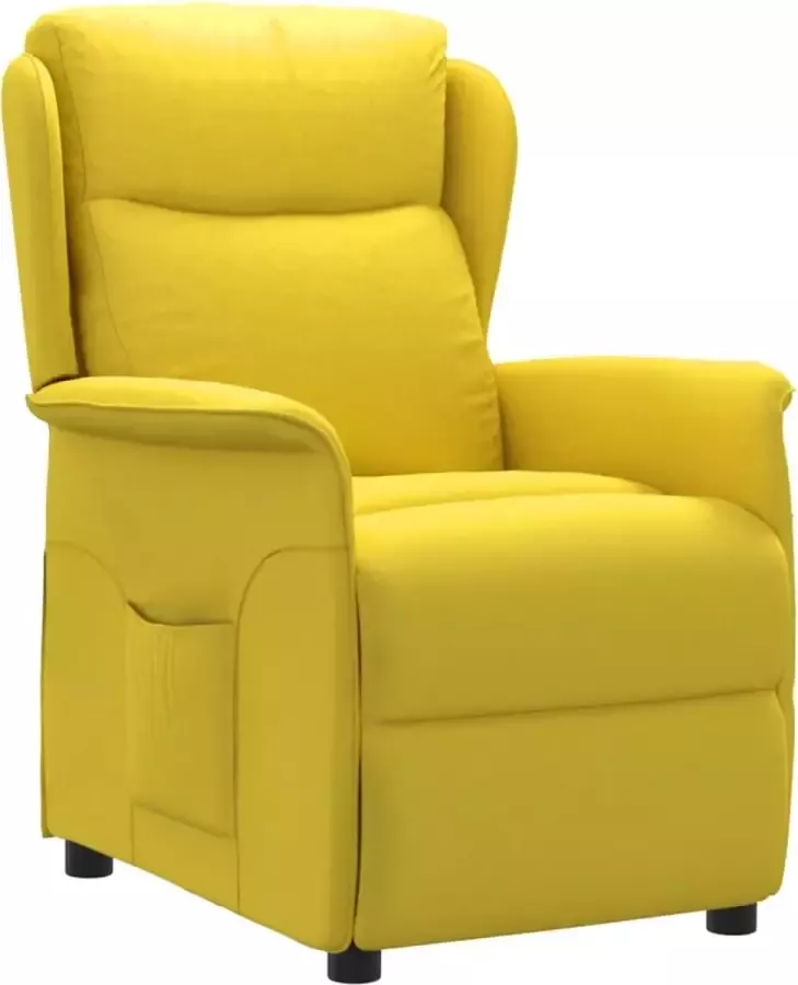 Furniture Limited Fauteuil verstelbaar stof lichtgeel