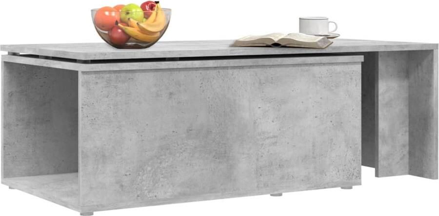 Furniture Limited FIONERA Salontafel 150x50x35 cm bewerkt hout betongrijs