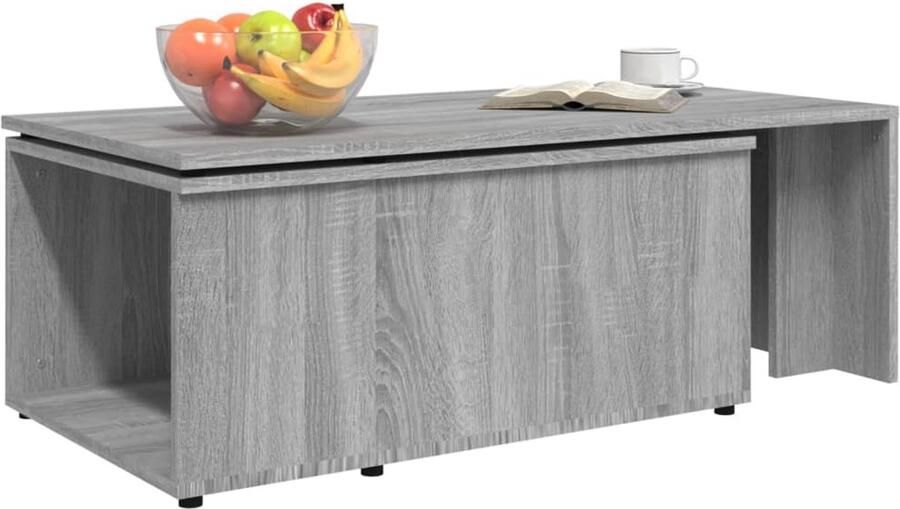 Furniture Limited FIONERA Salontafel 150x50x35 cm bewerkt hout grijs
