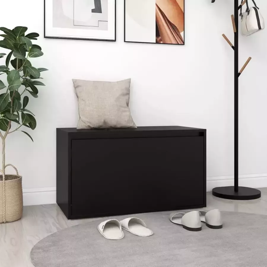 Furniture Limited Halbank 80x40x45 cm spaanplaat zwart