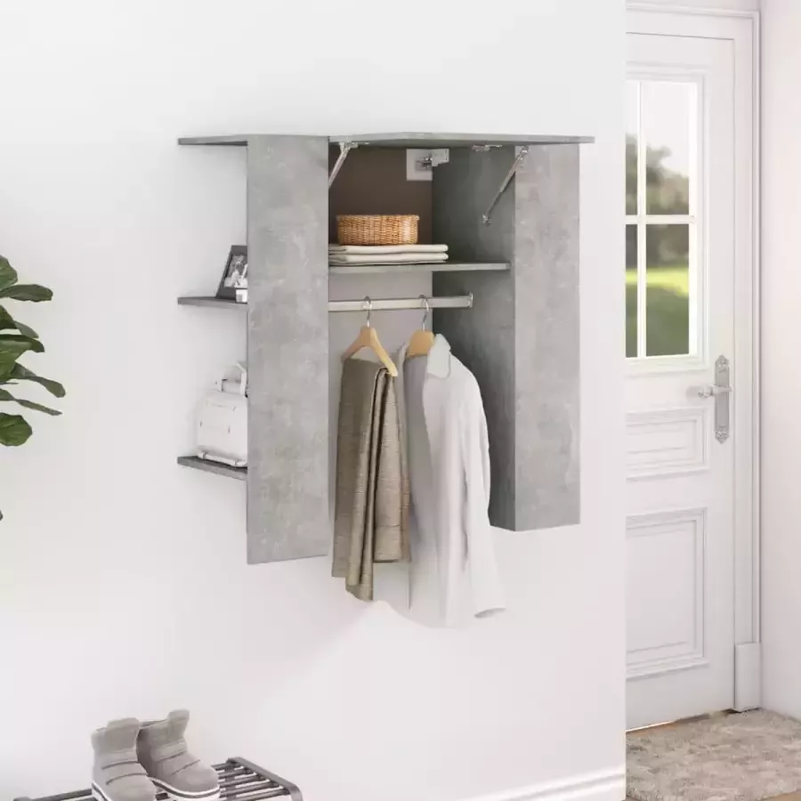 Furniture Limited Halmeubel 97 5x37x99cm bewerkt hout betongrijs