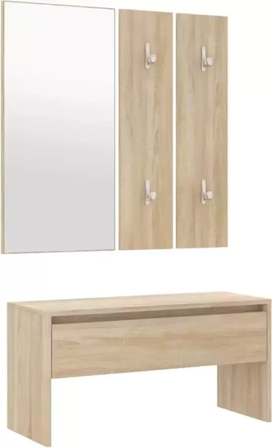 Furniture Limited Halmeubelset bewerkt hout sonoma eiken