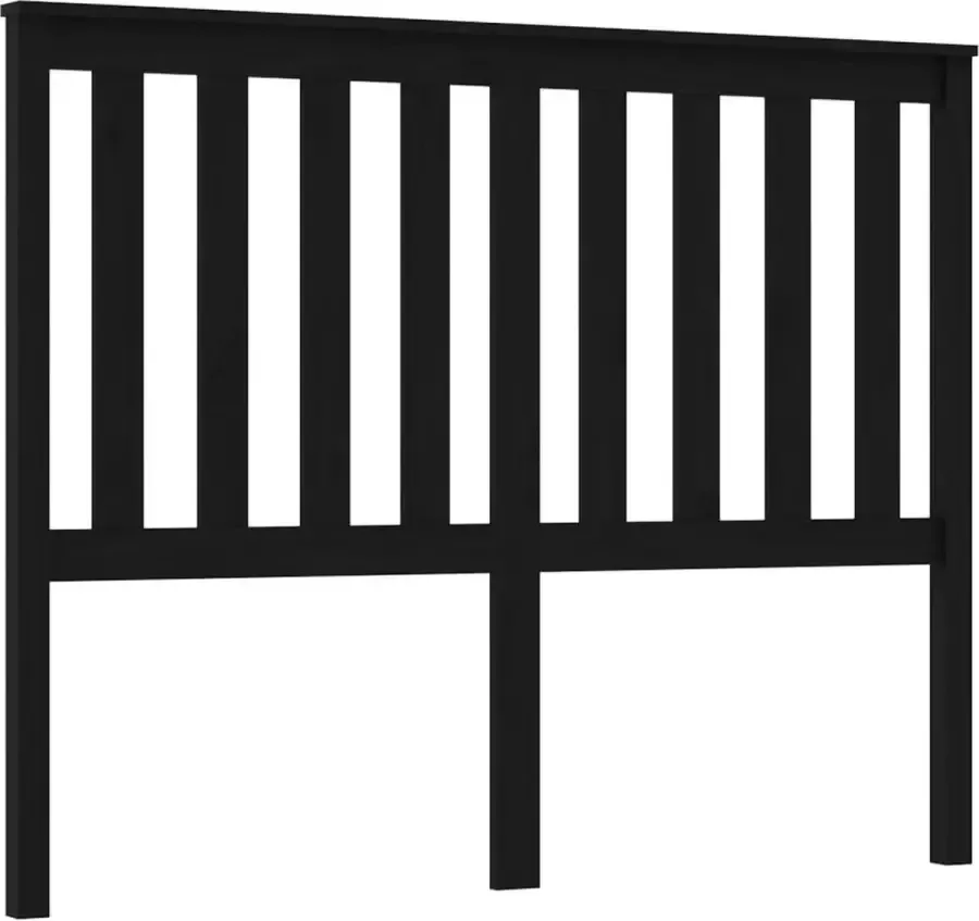 Furniture Limited Hoofdbord 126x6x101 cm massief grenenhout zwart