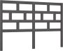 Furniture Limited Hoofdbord 141x4x100 cm massief grenenhout grijs - Thumbnail 2