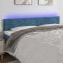 Furniture Limited Hoofdbord LED 180x5x78 88 cm fluweel donkerblauw - Thumbnail 2
